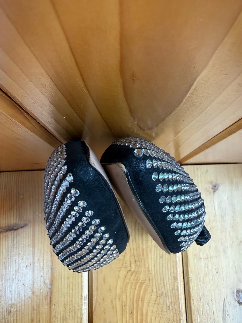 8.5 J Crew Crystal Stretchy Slingback Mules Fancy Flats Party Holiday Rhinestone